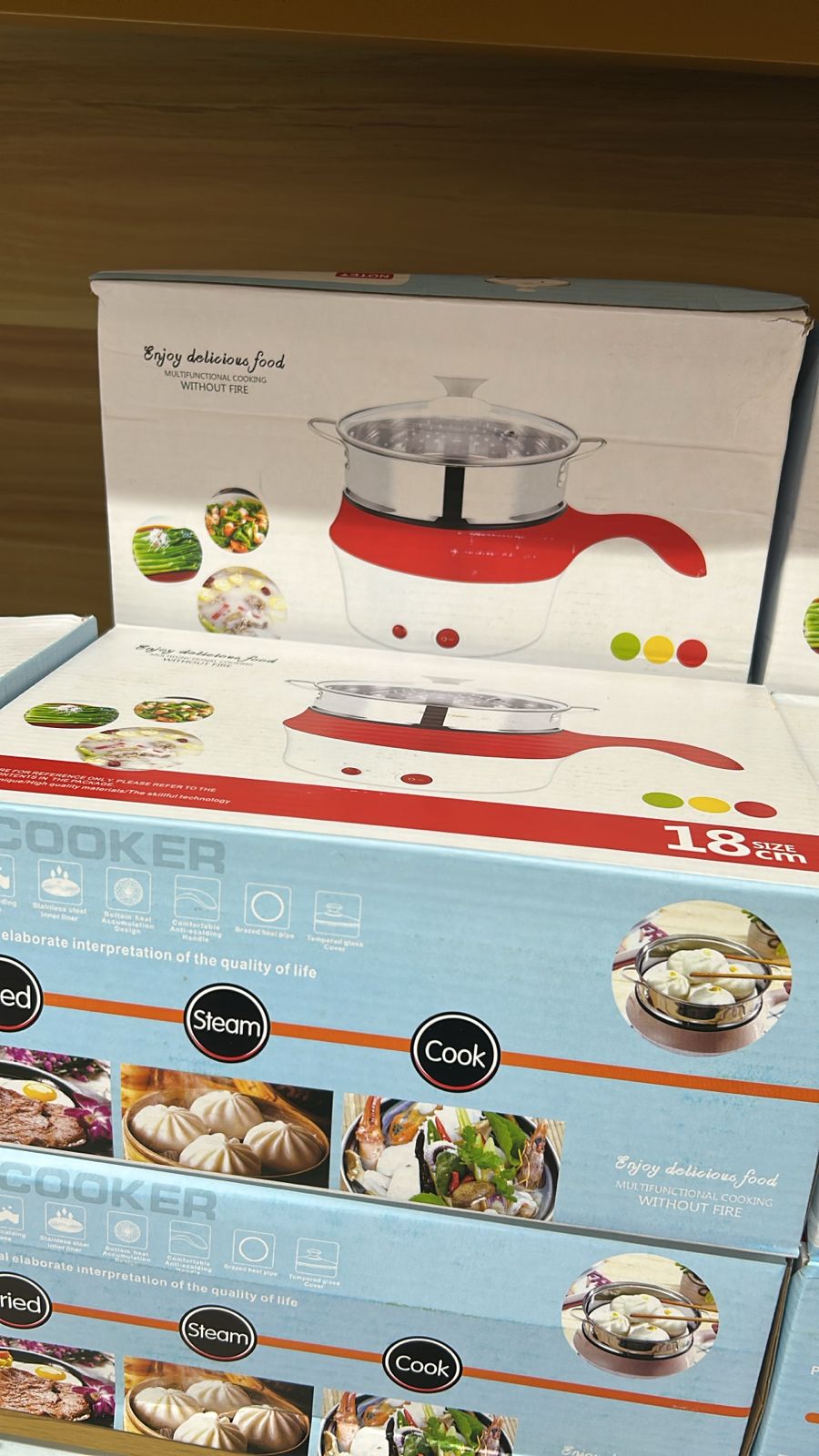 Multifunctional Electric Cooker Hot Pot with Steamer