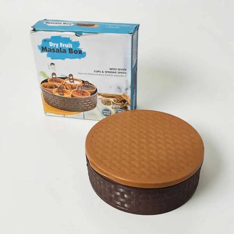 Dry Fruit Masala Box – 7 Cups & Spoons