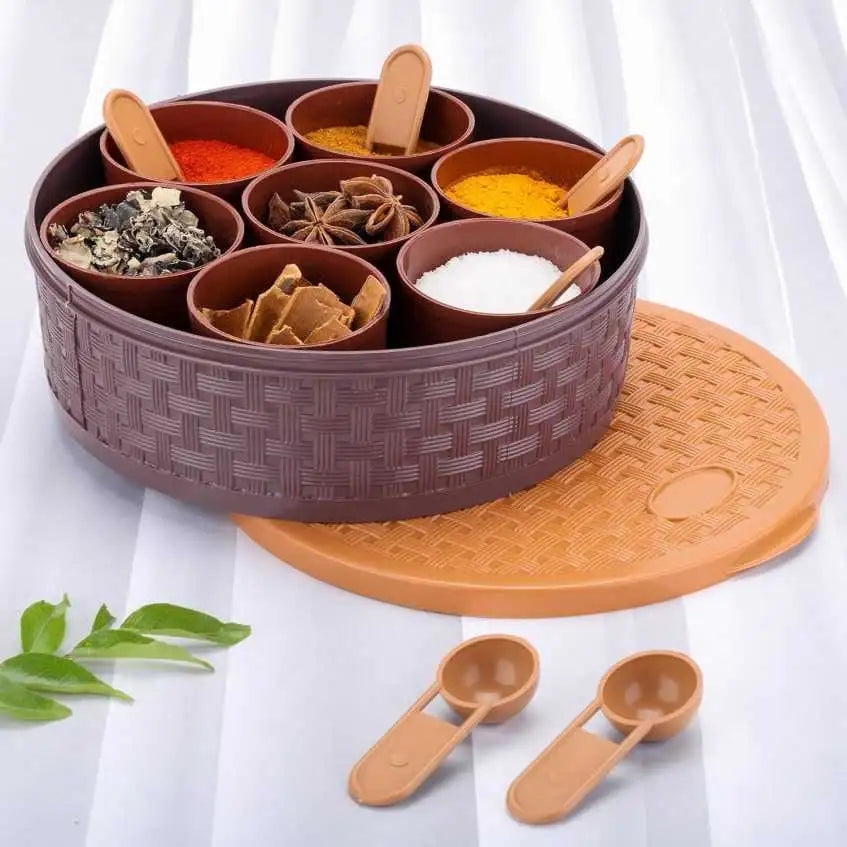 Dry Fruit Masala Box – 7 Cups & Spoons