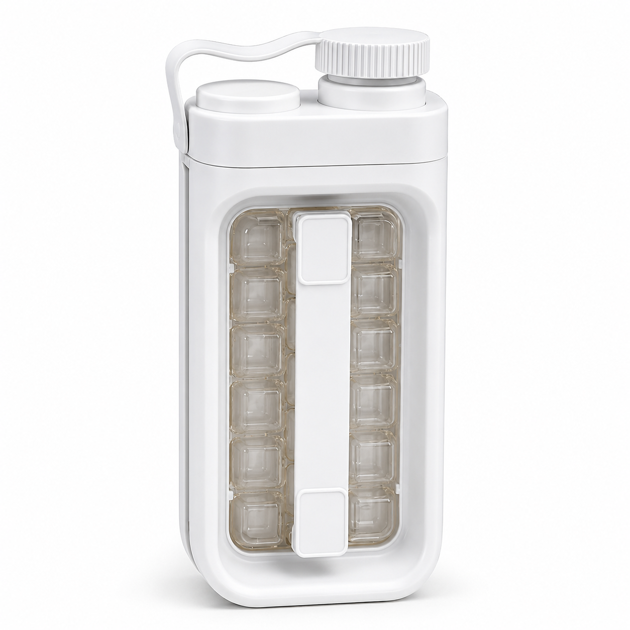 Home Bar Ice Hockey Jug | 18-Cube Portable Ice Maker & Water Jug