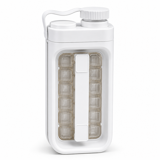 Home Bar Ice Hockey Jug | 18-Cube Portable Ice Maker & Water Jug