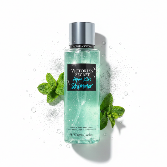 Aqua Kiss Shimmer White Background