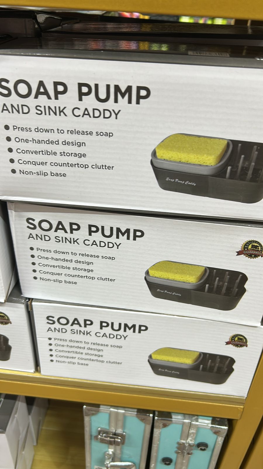 3-in-1 Soap Pump Caddy with Sponge Holder
