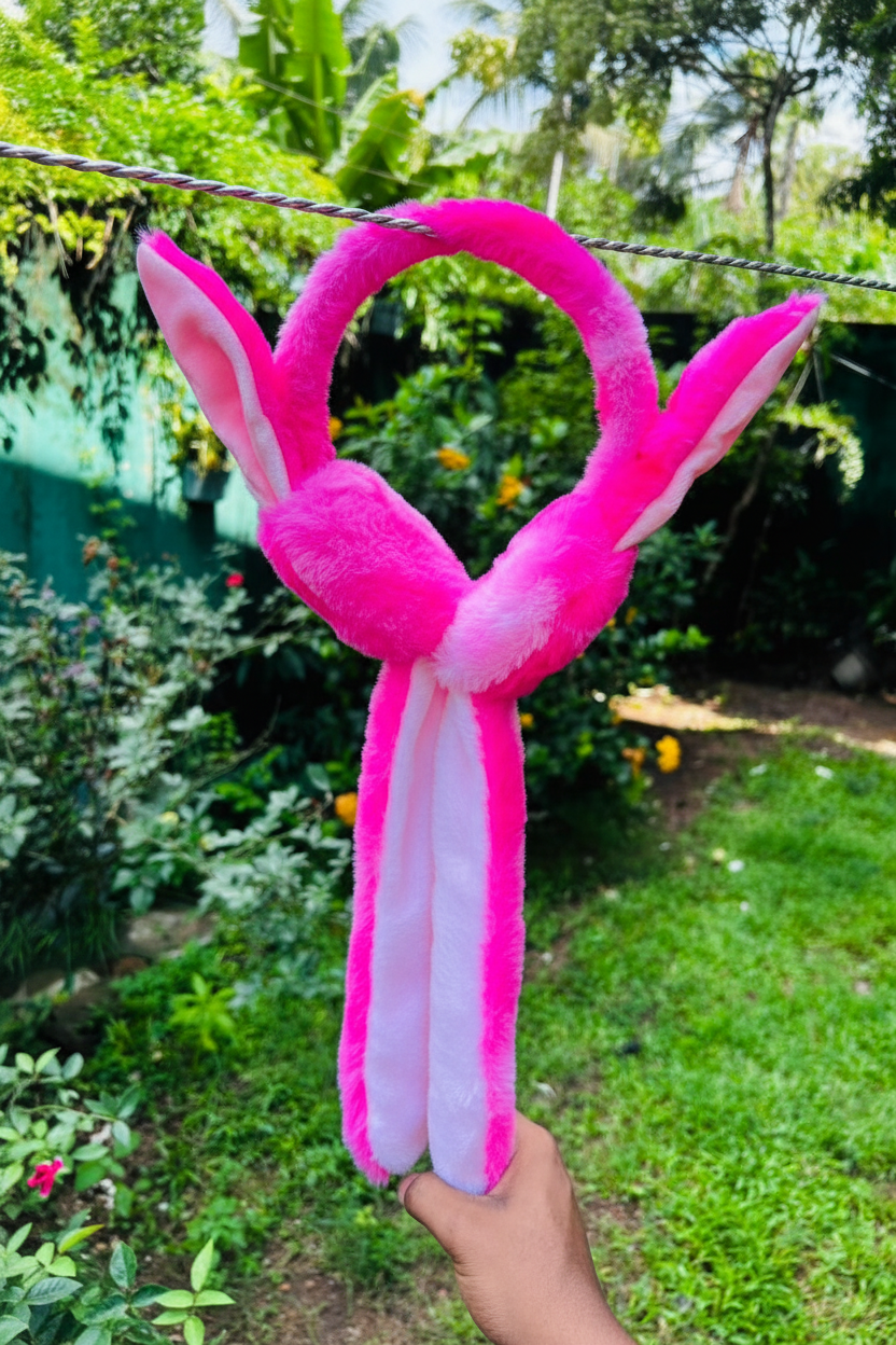 Hot Pink Bunny Headband - Garden Hand Held